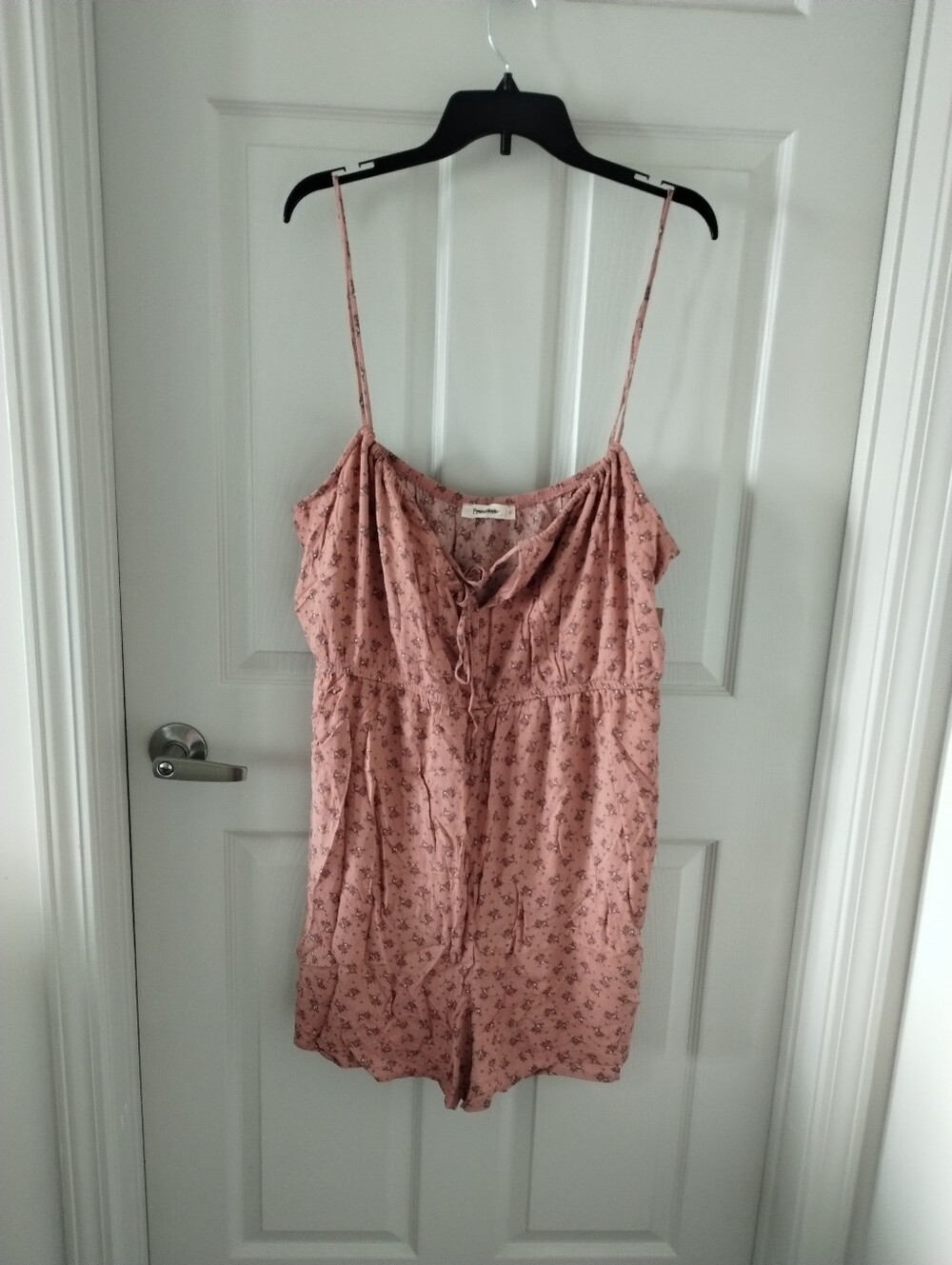 Rokoko Pink Floral Tie-Front Romper Jumpsuit Size 2X NWT